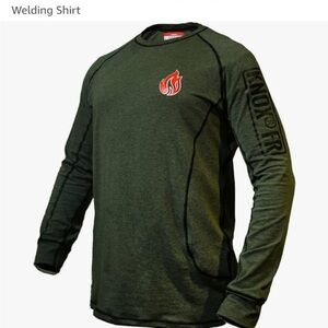 New Men's Green Welding Shirt Fire Resistant 2XL